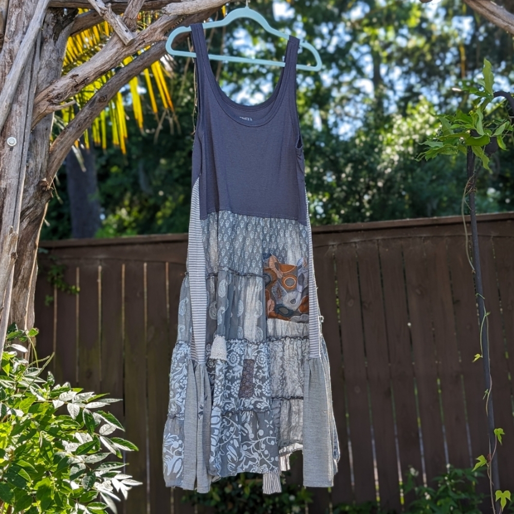 Blue Patchwork Upcycled Breakfast With Matisse Ma… - image 1